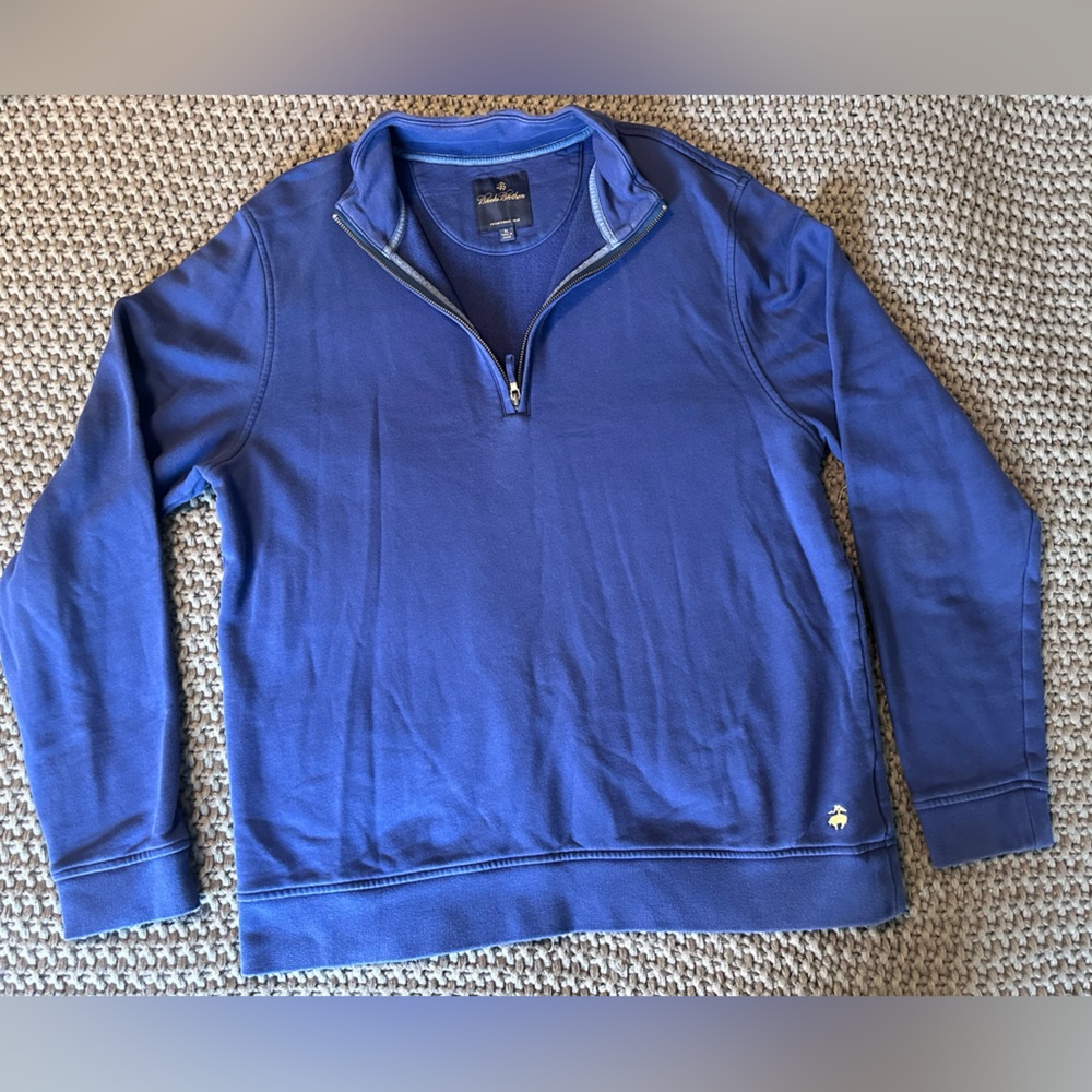 Brooks Brothers Quarter zip 100% cotton sweater